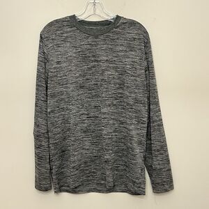 Bollinger Long Sleeve Pullover Shirt Mens Large Heather Gray Athletic Crewneck